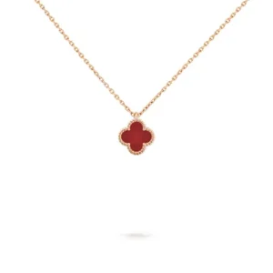Dây Chuyền Nữ Van Cleef & Arpels Sweet Alhambra Pendant 18K Rose Gold, Carnelian VCARN59M00 Màu Đỏ - Vàng Hồng